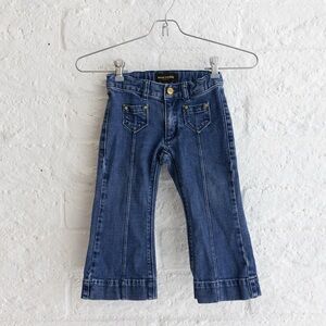 Mini Rodini Denim Blue Kids Flare Jeans - Size 2-3 years